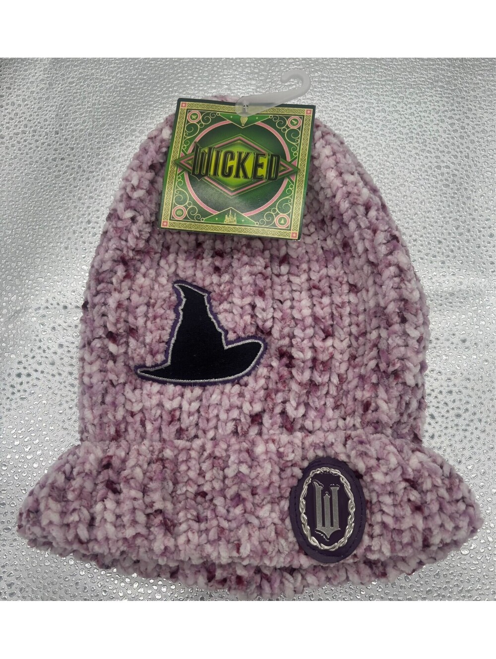 Wicked Elphaba Witch Purple Chenille Knit Beanie Hat One Size NWT